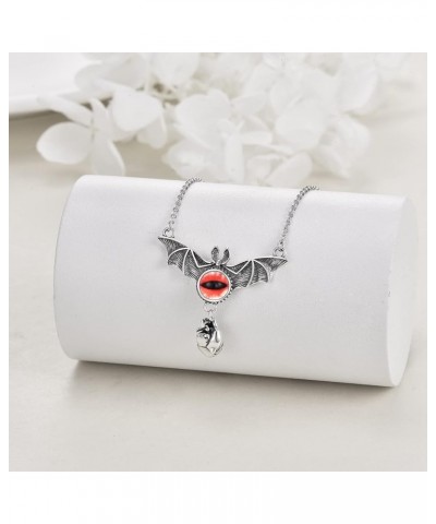 Bat Necklace 925 Sterling Silver Celtic Cross Necklace Gothic Jewelry Gift for Women Bat Heart Necklace $19.59 Necklaces