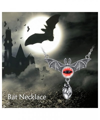 Bat Necklace 925 Sterling Silver Celtic Cross Necklace Gothic Jewelry Gift for Women Bat Heart Necklace $19.59 Necklaces