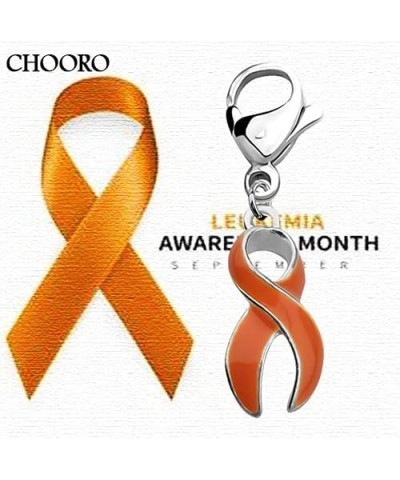 Orange Awareness Ribbon Charm Zipper Pull Orange Awareness Ribbon Survivor Gift Leukemia Awareness Jewelry Leukemia Warrior G...