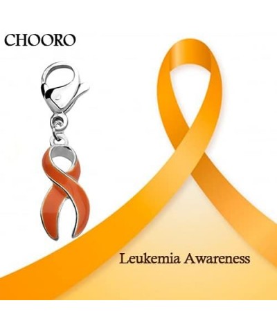 Orange Awareness Ribbon Charm Zipper Pull Orange Awareness Ribbon Survivor Gift Leukemia Awareness Jewelry Leukemia Warrior G...