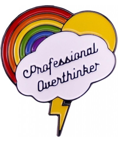 Professional Overthinker Brooch Badge Lapel Pin for Men Women, Rainbow Color Brooch Pin for DIY Accessories Gift $7.19 Brooch...