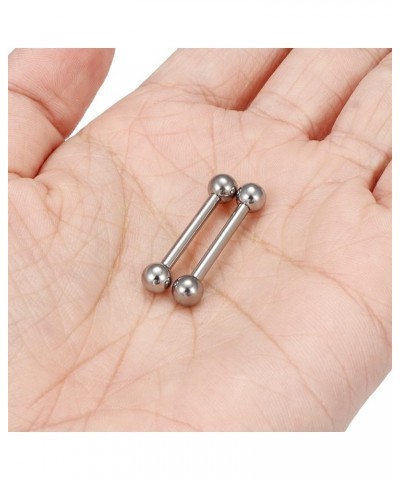 G23 Titanium PA Ring Internally Threaded Straight Barbell Nipple Ring 2G 4G 6G 8G 12G 14G 16G Tongue Rings Body Piercing Jewe...