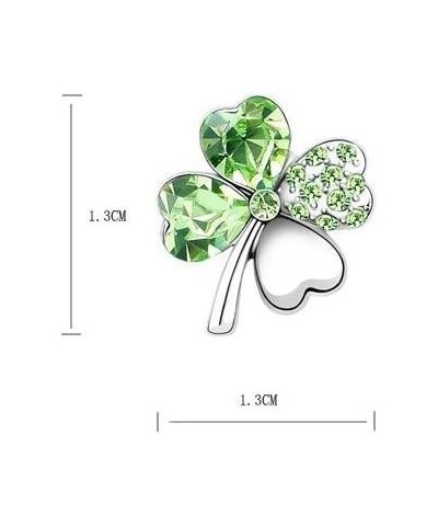 Fashion Austrian Crystal Lucky Four Leaf Clover Necklace, Bracelet, or Earrings Necklace, Earrings & Bracelet (Emeraid Green)...