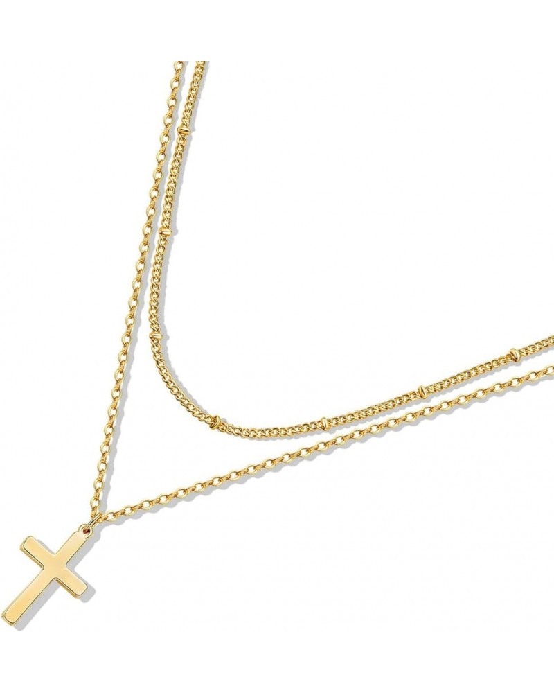 18K Gold Plated Women's Cross Necklace, Premium Cross Pendant, Women's Gold Necklace, Elegant Gift for Yourself, Girlfriend, ...