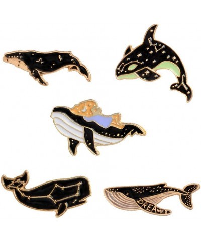 Lovely Fish Brooch Pins, Cartoon Whale Dolphin Pattern Pin Badges for Children Women Girl Clothes Bags Brooch Pin Set $6.24 B...