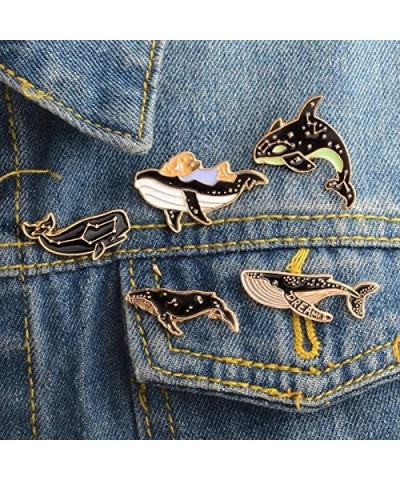 Lovely Fish Brooch Pins, Cartoon Whale Dolphin Pattern Pin Badges for Children Women Girl Clothes Bags Brooch Pin Set $6.24 B...