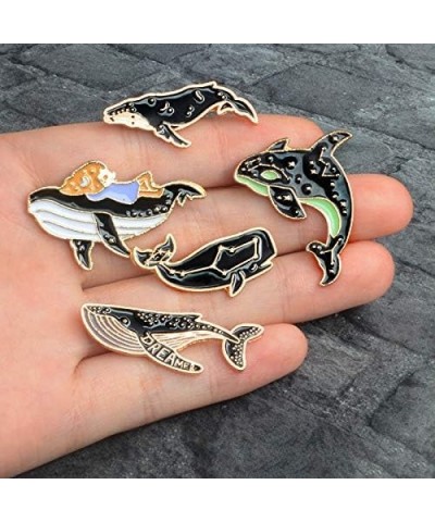 Lovely Fish Brooch Pins, Cartoon Whale Dolphin Pattern Pin Badges for Children Women Girl Clothes Bags Brooch Pin Set $6.24 B...