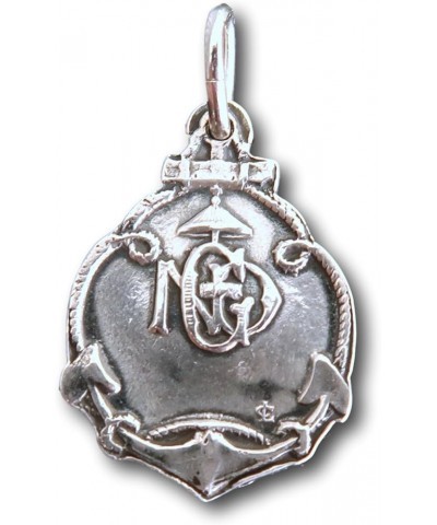 Sterling Silver Stella Maris - Virgin Mary Star of The Sea Medal - Antique Replica 18" SS fine chain $33.30 Necklaces