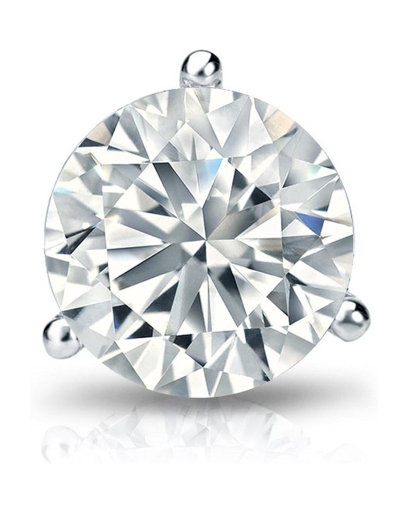 Platinum 3-Prong Martini Diamond SINGLE STUD Earring (1/8-1 ct, H-I, I2-I3) Screw-Back 1.0 carats $111.76 Earrings