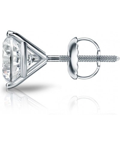 Platinum 3-Prong Martini Diamond SINGLE STUD Earring (1/8-1 ct, H-I, I2-I3) Screw-Back 1.0 carats $111.76 Earrings