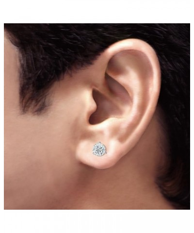 Platinum 3-Prong Martini Diamond SINGLE STUD Earring (1/8-1 ct, H-I, I2-I3) Screw-Back 1.0 carats $111.76 Earrings