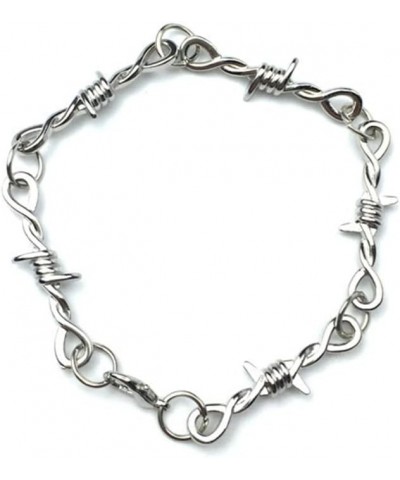 Gothic Punk Brambles Necklace, Barbed Wire Link Chain Choker $8.39 Necklaces