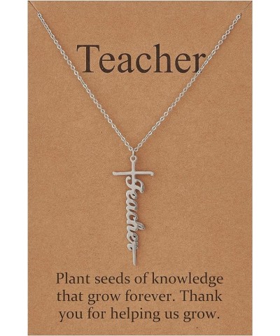 Faith Cross Necklace for Women Religious Gifts for Women Christian Jewelry Gifts for Women 73-Teacher-1 $11.59 Necklaces