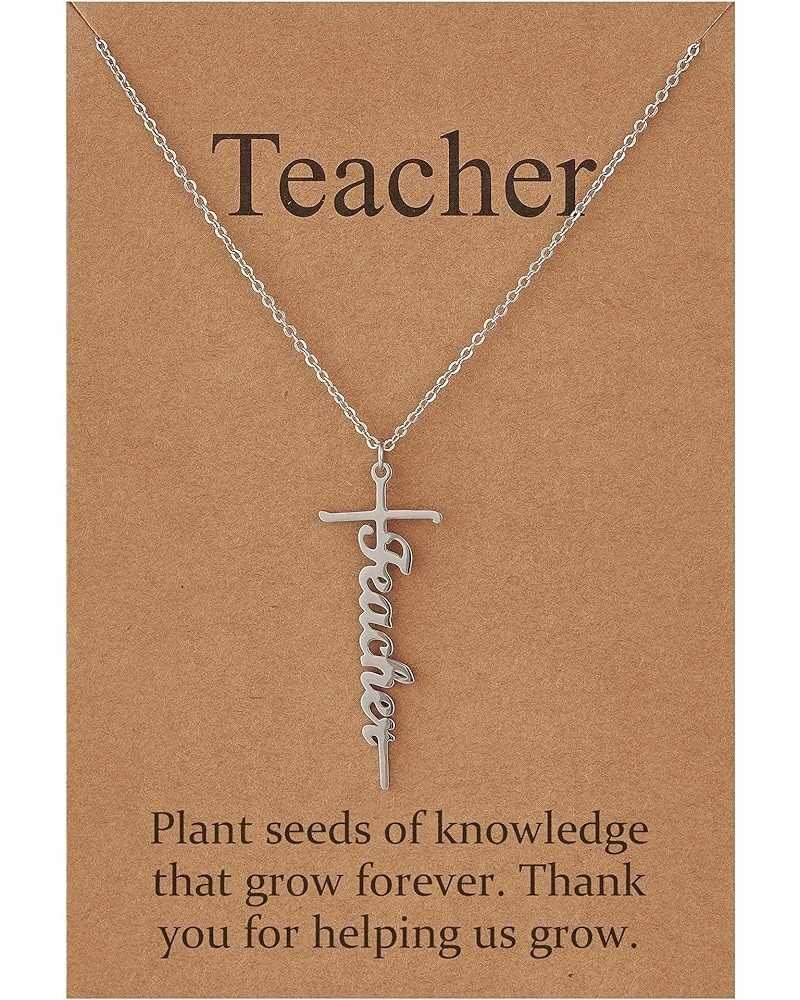 Faith Cross Necklace for Women Religious Gifts for Women Christian Jewelry Gifts for Women 73-Teacher-1 $11.59 Necklaces