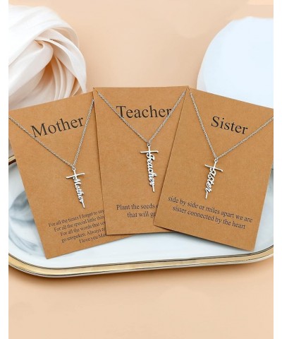 Faith Cross Necklace for Women Religious Gifts for Women Christian Jewelry Gifts for Women 73-Teacher-1 $11.59 Necklaces