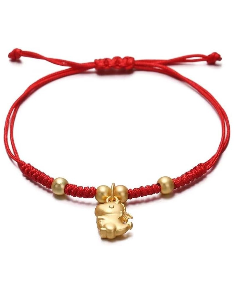 Handwoven New Year of 2024 Dragon Bracelet For Women Men Woven Red String Adjustable Chinese Zodiac Dragon Charm Bracelet Luc...