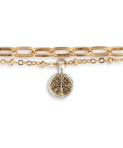 Prayer Layer Gold Tone One Size Brass and Iron Metal Charm Bracelet $20.97 Bracelets