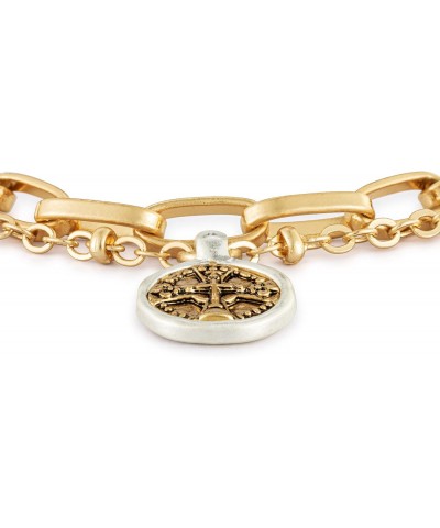 Prayer Layer Gold Tone One Size Brass and Iron Metal Charm Bracelet $20.97 Bracelets