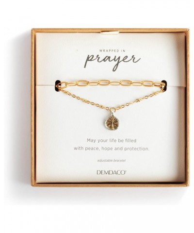 Prayer Layer Gold Tone One Size Brass and Iron Metal Charm Bracelet $20.97 Bracelets