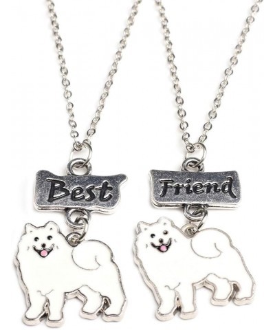 Best Friend Necklaces,Lovely Dog Pendant Friendship Set Metal Necklace for Valentine's Day Present Birthday Christmas Samoyed...