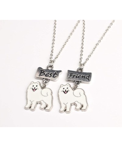 Best Friend Necklaces,Lovely Dog Pendant Friendship Set Metal Necklace for Valentine's Day Present Birthday Christmas Samoyed...