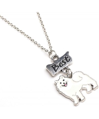 Best Friend Necklaces,Lovely Dog Pendant Friendship Set Metal Necklace for Valentine's Day Present Birthday Christmas Samoyed...