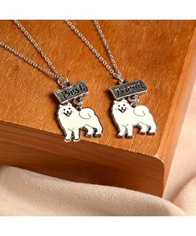 Best Friend Necklaces,Lovely Dog Pendant Friendship Set Metal Necklace for Valentine's Day Present Birthday Christmas Samoyed...