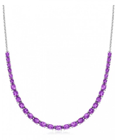 9.25 ct. t.w. Amethyst Graduated Necklace in Sterling Silver. 16 inches $62.00 Necklaces