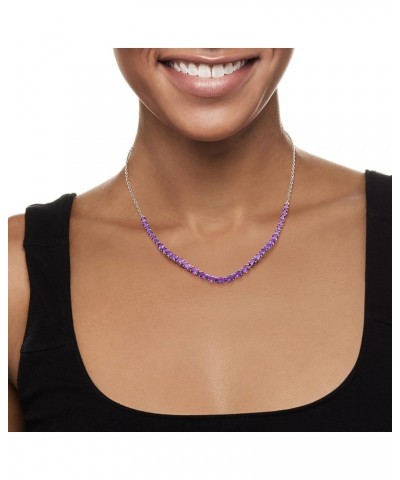 9.25 ct. t.w. Amethyst Graduated Necklace in Sterling Silver. 16 inches $62.00 Necklaces