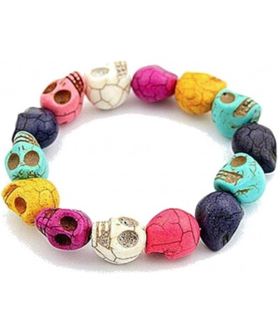 Retro Vintage Turquoise Punk Skull Style Strand Bracelet Candy $6.75 Bracelets