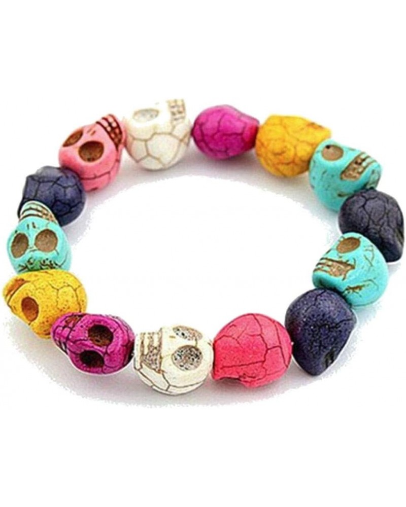 Retro Vintage Turquoise Punk Skull Style Strand Bracelet Candy $6.75 Bracelets