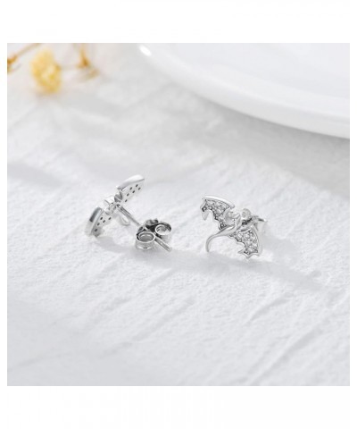 Dragon Earrings 925 Sterling Silver Stud Hypoallergenic Dragon Earrings for Women Girl Stud Earrings 1 -Silver $15.07 Earrings