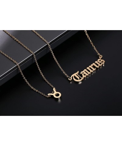 18K Gold Plated Astrology Necklace for Women Jewelry,12 Zodiac Pendant Horoscope Constellations Necklace Taurus-Sign-S $8.00 ...