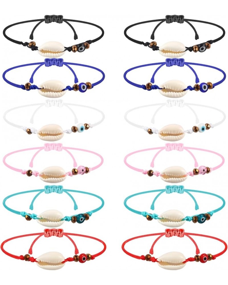 12 Pcs Evil Eye Bracelets Pack Adjustable Lucky Amulet Handmade String Bracelet Gift for Women Girls Boys F $5.49 Bracelets