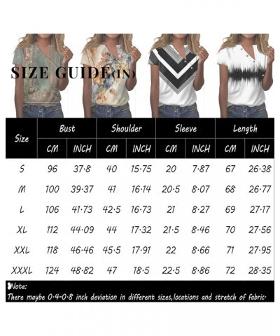 Short Sleeve Shirts for Women Trendy V Neck T Shirt Button Down Oversized Shirt Top Loose Printed Casual Pullover 3-pink $4.4...