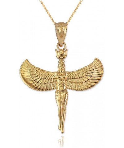 14K Yellow Gold Isis Egyptian Goddess Pendant Necklace 22" Necklace $74.23 Necklaces