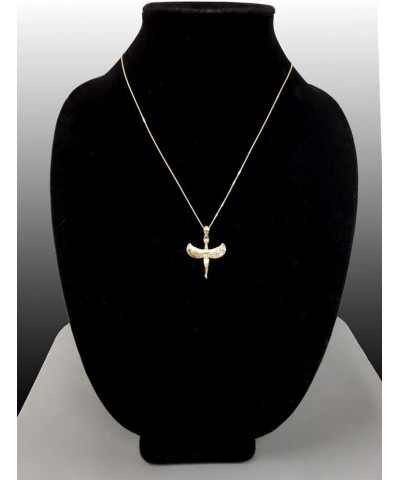 14K Yellow Gold Isis Egyptian Goddess Pendant Necklace 22" Necklace $74.23 Necklaces