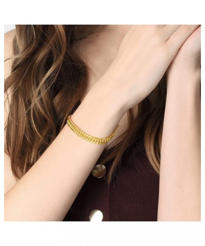 999.9 24K Gold Price-by-Weight 15.34g Gold Bracelet (18 CM) for Men and Women 28352B $578.76 Bracelets