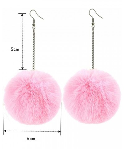 1-5Pairs Colorful Pom Pom Earring Faux Fur Ball Earrings Raibowcolors Jewelryset Cute Balls Accessory Lovely Jewelries for Wo...