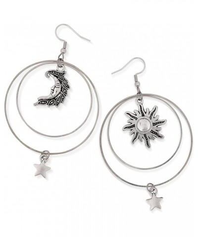 Gothic Sun and Moon Earrings, Moon and Star Earrings, Star Earrings, Moon Earrings for Women, Star Earrings Dangle, Celestial...