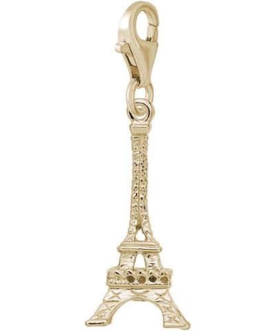 Eiffel Tower Charm with Lobster Claw Clasp, Charms for Bracelets and Necklaces Yellow Gold $20.62 Bracelets