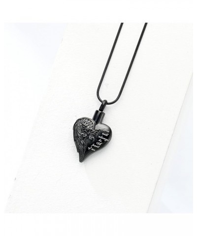 Cremation Jewelry for Ashes Butterfly Heart Shape Pendant Stainless Steel Urn Necklace Charm Keepsake for Women A-Black $13.2...