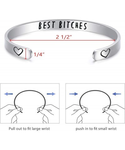 Best Friend Gift Friendship Bracelet Stainless Steel Best Bitchs Bracelet Bracelet $7.01 Bracelets