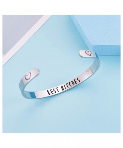 Best Friend Gift Friendship Bracelet Stainless Steel Best Bitchs Bracelet Bracelet $7.01 Bracelets