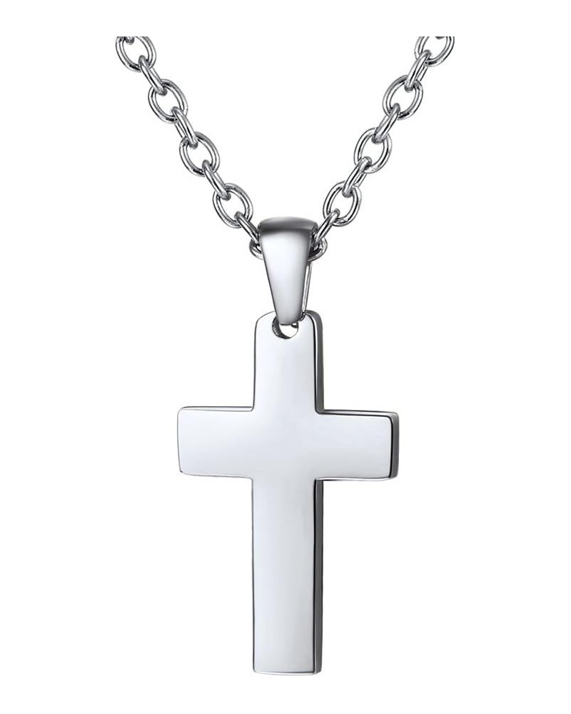 Cross Necklace for Men Women, 316L Stainless Steel，Gold/Silver/Black/Rose Gold/Blue Tone, Hypoallergenic, Two Sizes, Come Gif...