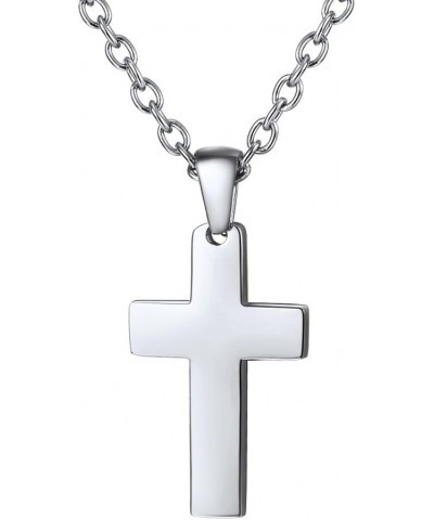 Cross Necklace for Men Women, 316L Stainless Steel，Gold/Silver/Black/Rose Gold/Blue Tone, Hypoallergenic, Two Sizes, Come Gif...