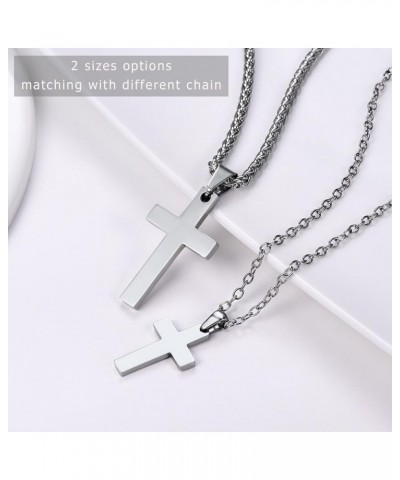 Cross Necklace for Men Women, 316L Stainless Steel，Gold/Silver/Black/Rose Gold/Blue Tone, Hypoallergenic, Two Sizes, Come Gif...