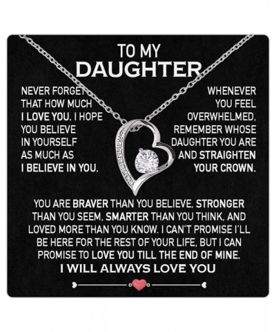 To My Daughter Necklace From Mom With Heartfelt Message & Elegant Box, Mother Daughter Necklace, Mother To Daughter Gifts Fro...