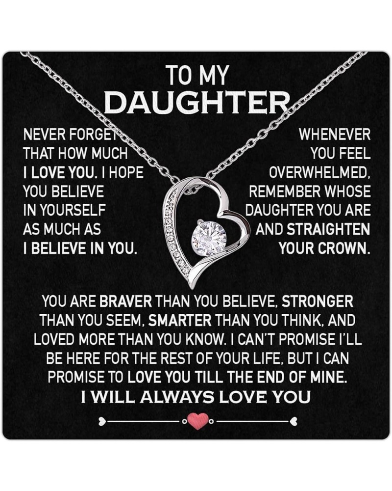 To My Daughter Necklace From Mom With Heartfelt Message & Elegant Box, Mother Daughter Necklace, Mother To Daughter Gifts Fro...