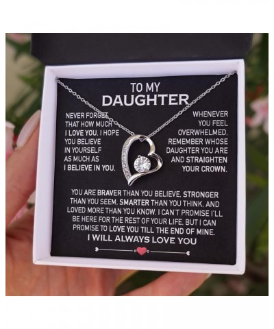 To My Daughter Necklace From Mom With Heartfelt Message & Elegant Box, Mother Daughter Necklace, Mother To Daughter Gifts Fro...